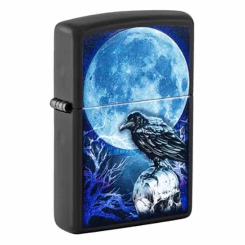 فندک زیپو Zippo مدل Z-CI098189-218 | فندک بنزینی طرح کلکسیونی کمیاب Vintage | کلاغ ماه | ساخت آمریکا | با گارانتی مادام العمر | مناسب برای مجموعه‌داران و کلکسیونرهای حرفه‌ای