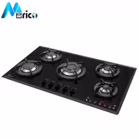 گاز رومیزی اخوان کد v14t پنج شعله شیشه مشکی