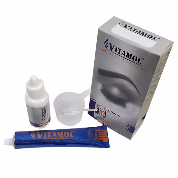 کیت رنگ ابرو ویتامول شماره MB حجم 30 میلی لیتر رنگ قهوه ای متوسط | Vitamol Eyebrow Color 30 ml No.MB