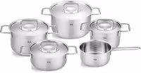 سرویس قابلمه استیل 9 پارچه برند Fissler آلمان مدل Pure Collection درب استیل