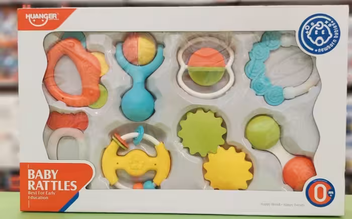 ست جغجغه دندانگیر 8 تیکه هانگر کد 0150