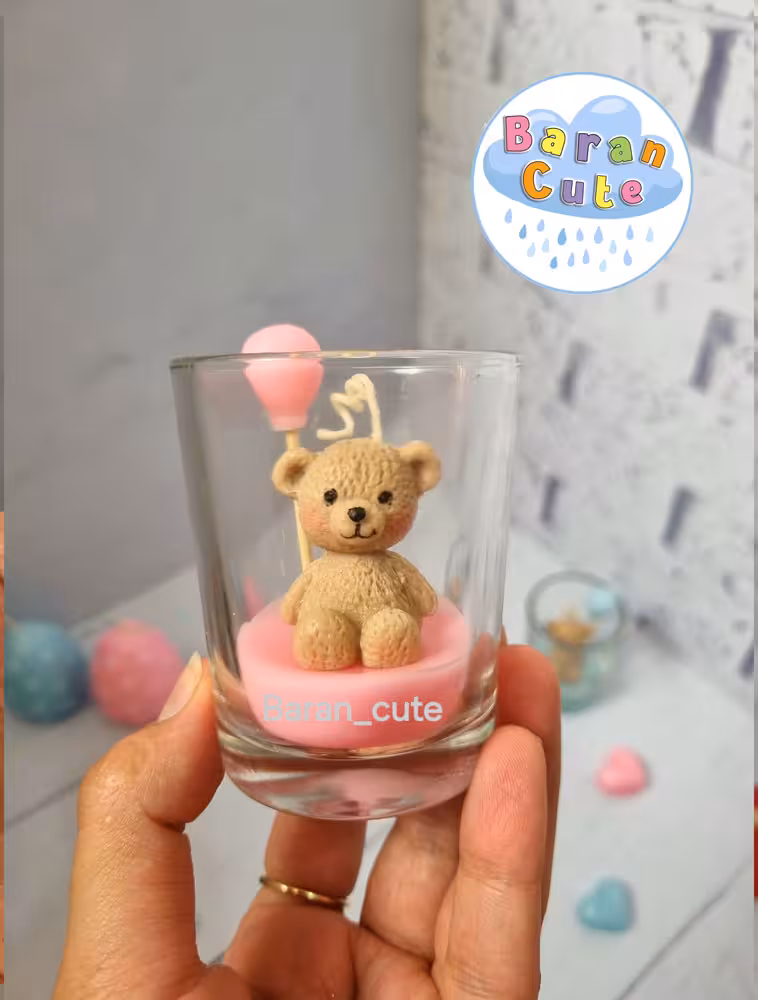 شمع دستساز شات تدی مناسب گیفت