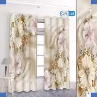 پرده تصویری طرح گل کریستالی برند پرنا