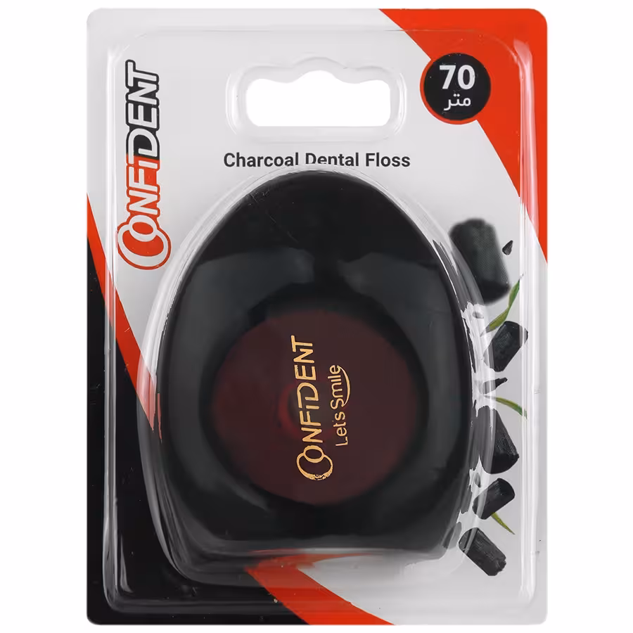 نخ دندان حاوی زغال فعال کانفیدنت (70 متر)