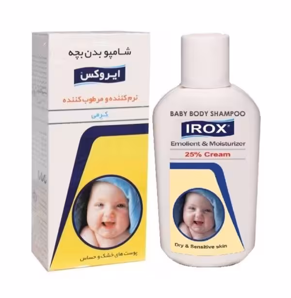 شامپو بدن کرمی بچه ایروکس پوست های خشک و حساس 200 گرم Irox Baby Shampoo For Sensitive and Dry Skins 200 g