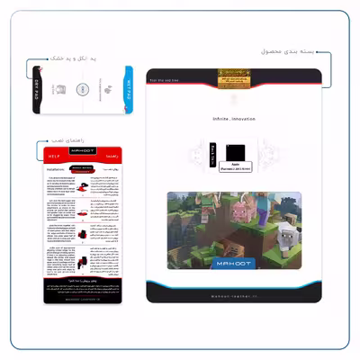 برچسب پوششی ماهوت مدل Minecraft-Game مناسب برای تبلت اپل iPad mini 2 2013 A1491