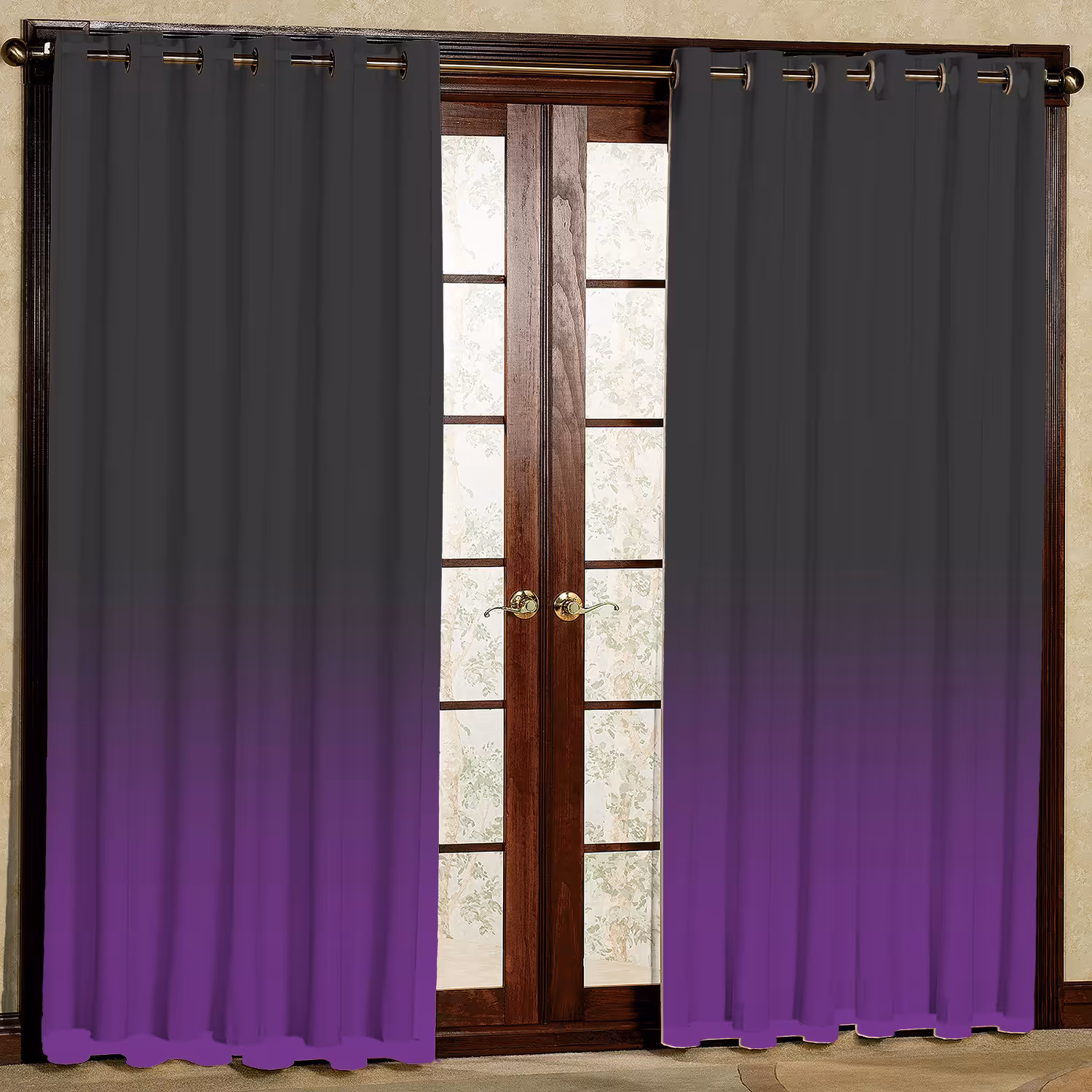 پرده مدل سایه روشن مخمل پانچی کد 1909 سایز 200x140 سانتی متر