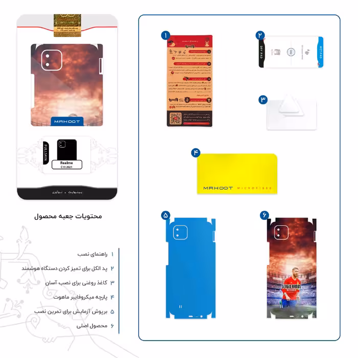 برچسب پوششی ماهوت مدل Sergio Ramos-FullSkin مناسب برای گوشی موبایل ریلمی C11 2021