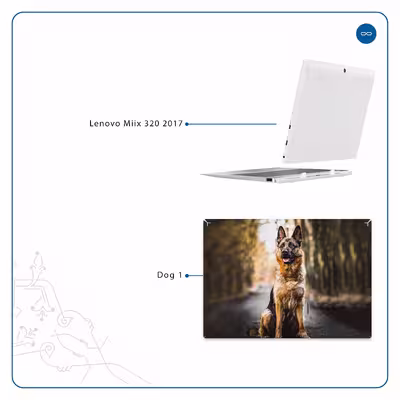 برچسب پوششی ماهوت مدل Dog-1 مناسب برای تبلت لنوو Miix 320 2017