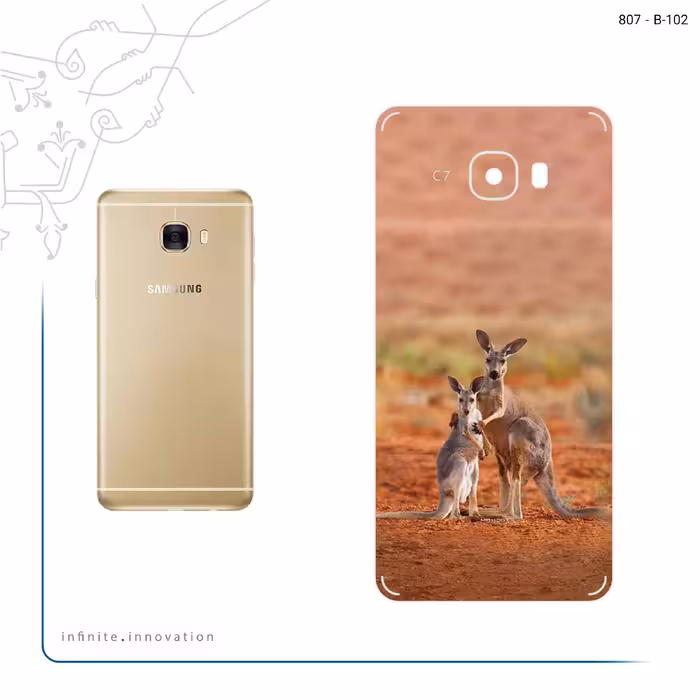 برچسب پوششی ماهوت مدل Kangaroo مناسب برای گوشی موبایل سامسونگ Galaxy C7