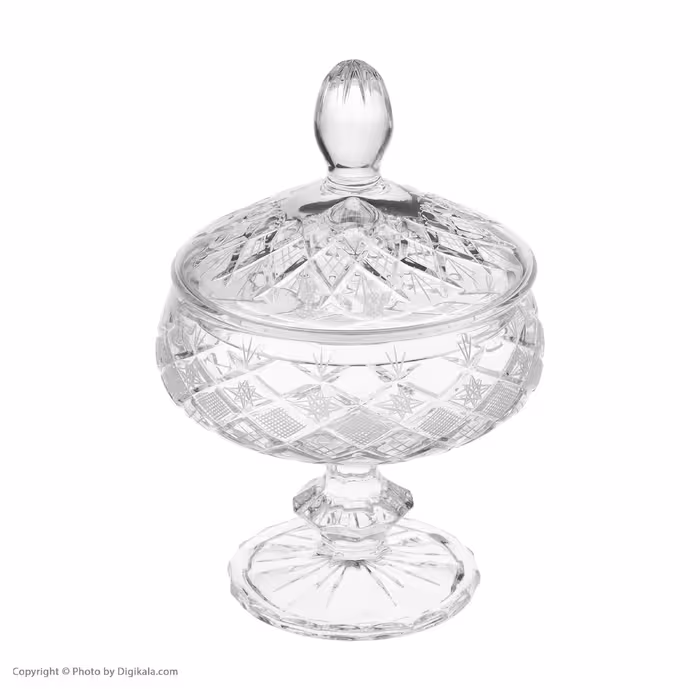 شکلات خوری بوهمیا مدل پایه دار طرح خشتی کد 26