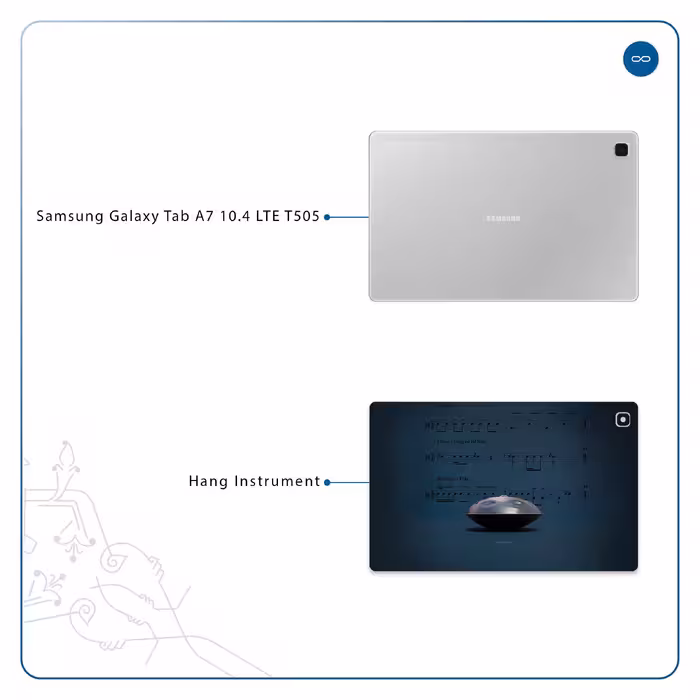 برچسب پوششی ماهوت مدل Hang Instrument مناسب برای تبلت سامسونگ Galaxy Tab A7 10.4 LTE 2020 T505