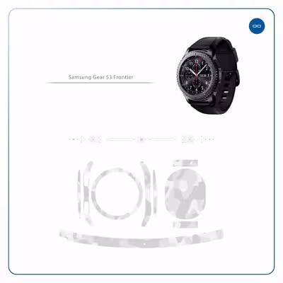 برچسب ماهوت طرح Army-Snow مناسب برای ساعت هوشمند سامسونگ Galaxy Gear S3 Frontier