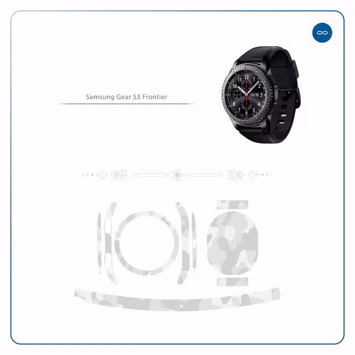 برچسب ماهوت طرح Army-Snow مناسب برای ساعت هوشمند سامسونگ Galaxy Gear S3 Frontier