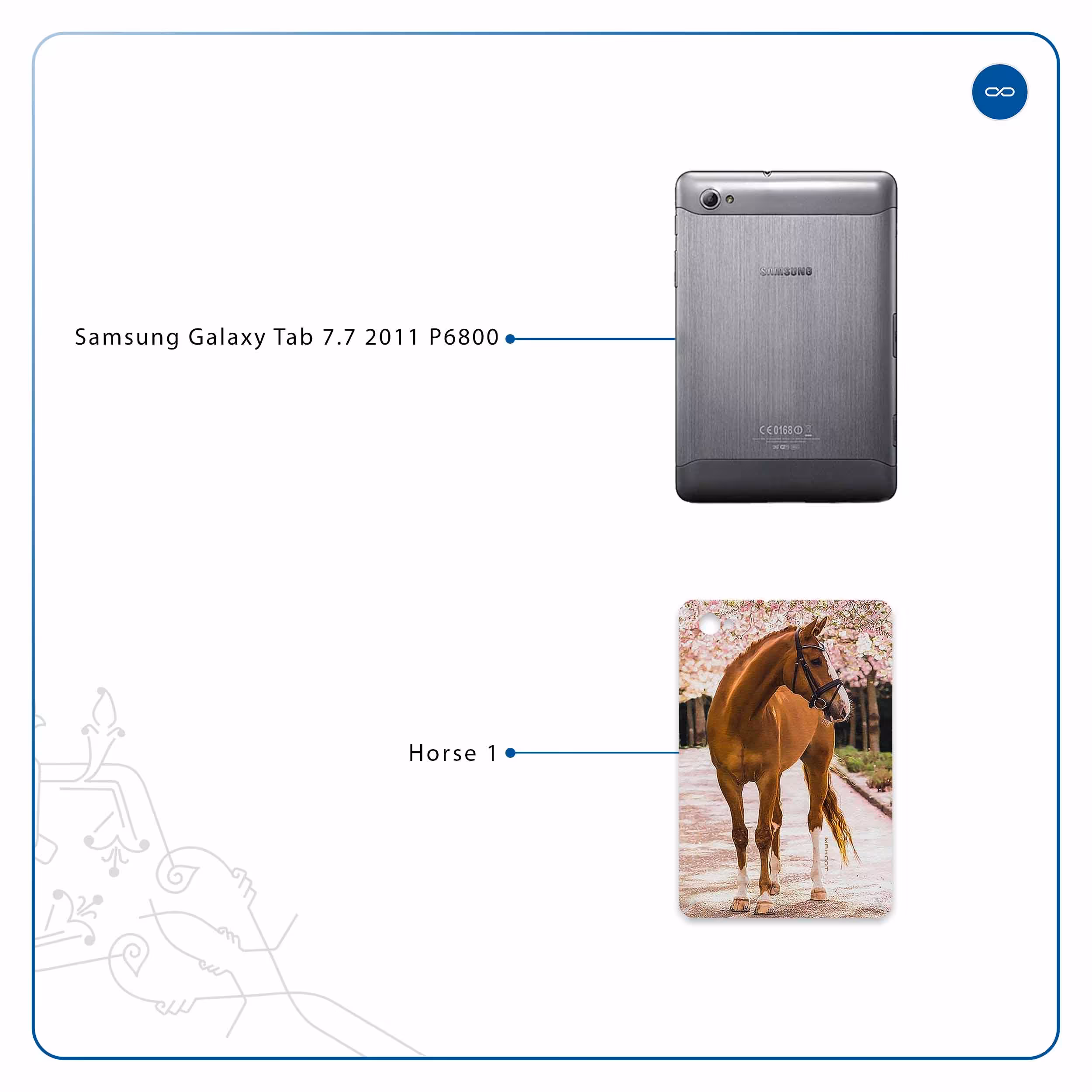 برچسب پوششی ماهوت مدل Horse-1 مناسب برای تبلت سامسونگ Galaxy Tab 7.7 2011 P6800