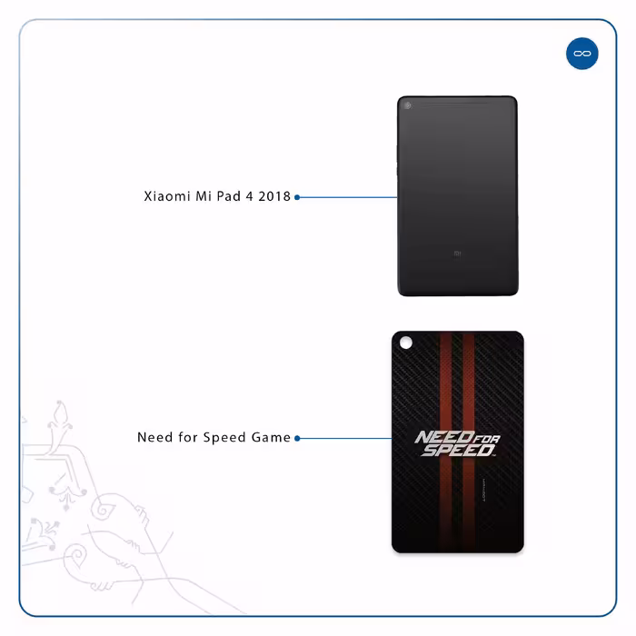 برچسب پوششی ماهوت مدل Need-for-Speed-Game مناسب برای تبلت شیائومی Mi Pad 4 2018
