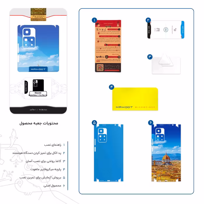 برچسب پوششی ماهوت مدل City of Florence-FullSkin مناسب برای گوشی موبایل شیائومی Redmi Note 11 Pro Plus 5G