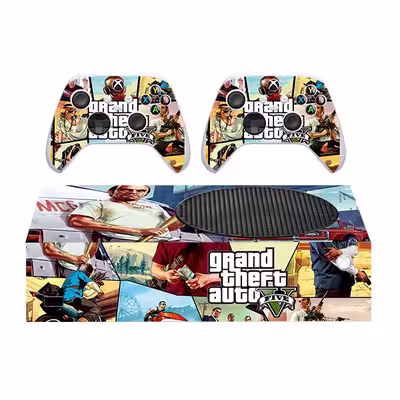 برچسب کنسول بازی ایکس باکس series s مدل GTA کد6 مجموعه 4 عددی