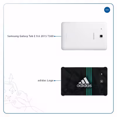 برچسب پوششی ماهوت مدل adidas-Logo مناسب برای تبلت سامسونگ Galaxy Tab E 9.6 2015 T560