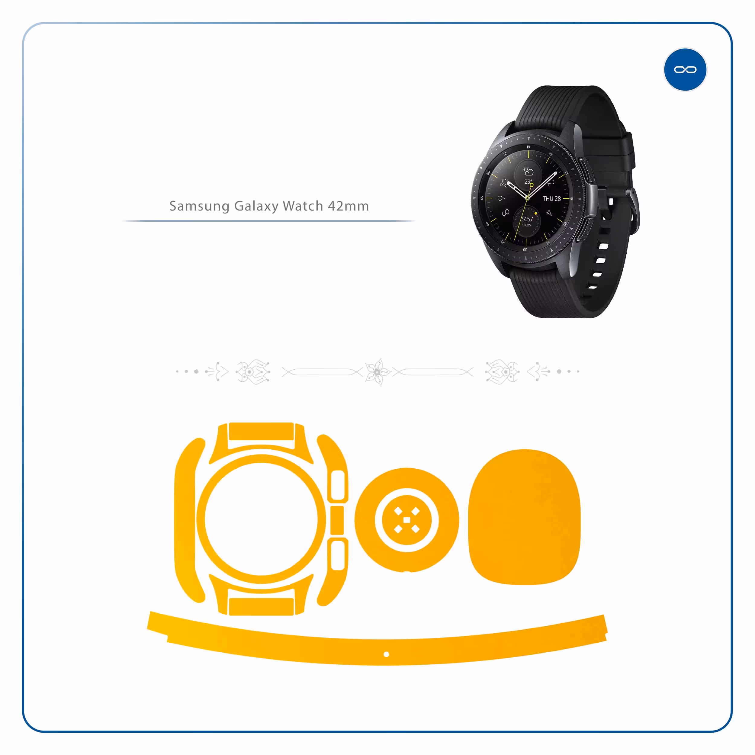 برچسب ماهوت طرح Matte-Deep-Mustard مناسب برای ساعت هوشمند سامسونگ Galaxy Watch 42mm