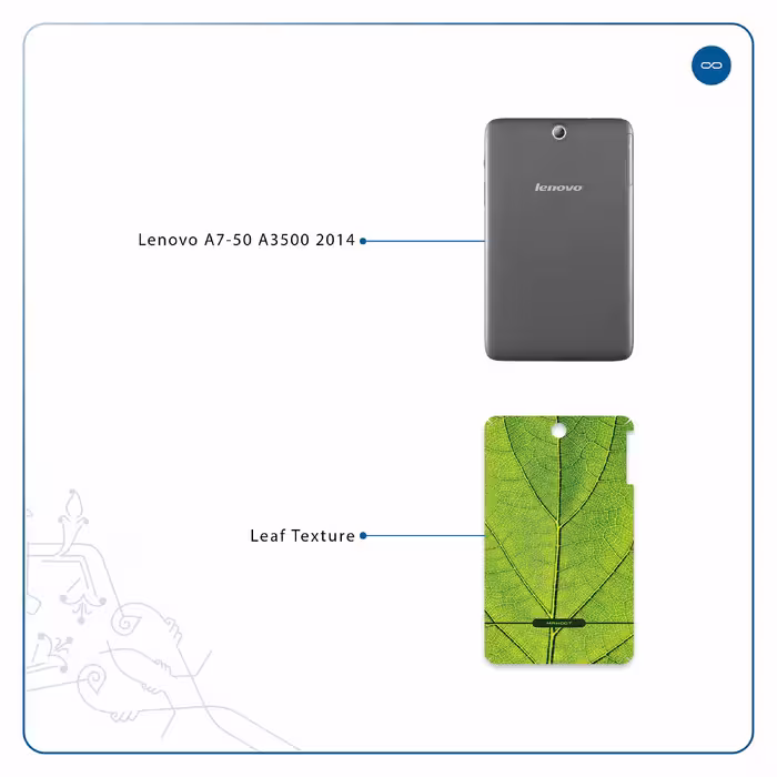 برچسب پوششی ماهوت مدل Leaf-Texture مناسب برای تبلت لنوو A7-50 A3500 2014