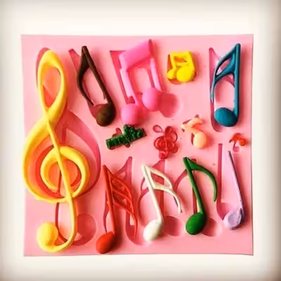 قالب شکلات مدل مالد فوندانت طرح مولد نت موسیقی کد M32