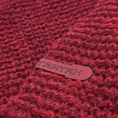 شال گردن بافتنی تارتن مدل 25026 رنگ قرمز