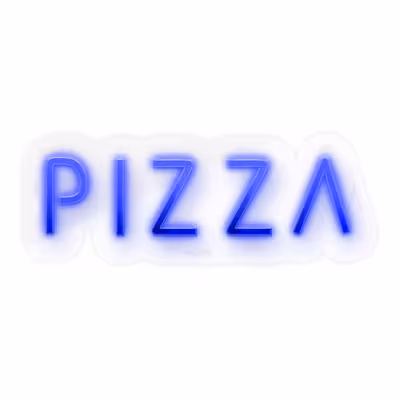 چراغ دیواری نئون دیزاین طرح Pizza-Text_BL
