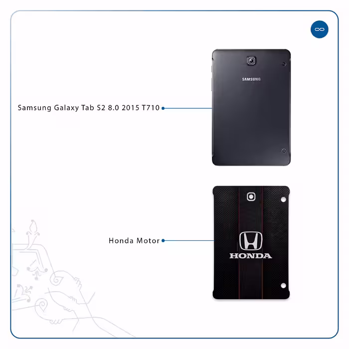 برچسب پوششی ماهوت مدل Honda Motor مناسب برای تبلت سامسونگ Galaxy Tab S2 8.0 2015 T710