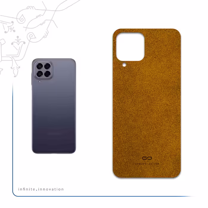 برچسب پوششی ماهوت مدل Brown-Chamois-Leather مناسب برای گوشی موبایل سامسونگ Galaxy M33