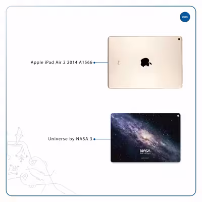 برچسب پوششی ماهوت مدل Universe-by-NASA-3 مناسب برای تبلت اپل iPad Air 2 2014 A1566