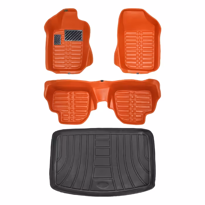   کفپوش پنج بعدی خودرو پانیذ مدل EVA مناسب برای  پژو 206 به همراه کفپوش صندوق