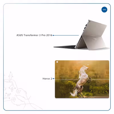 برچسب پوششی ماهوت مدل Horse-2 مناسب برای تبلت ایسوس Transformer 3 Pro 2016