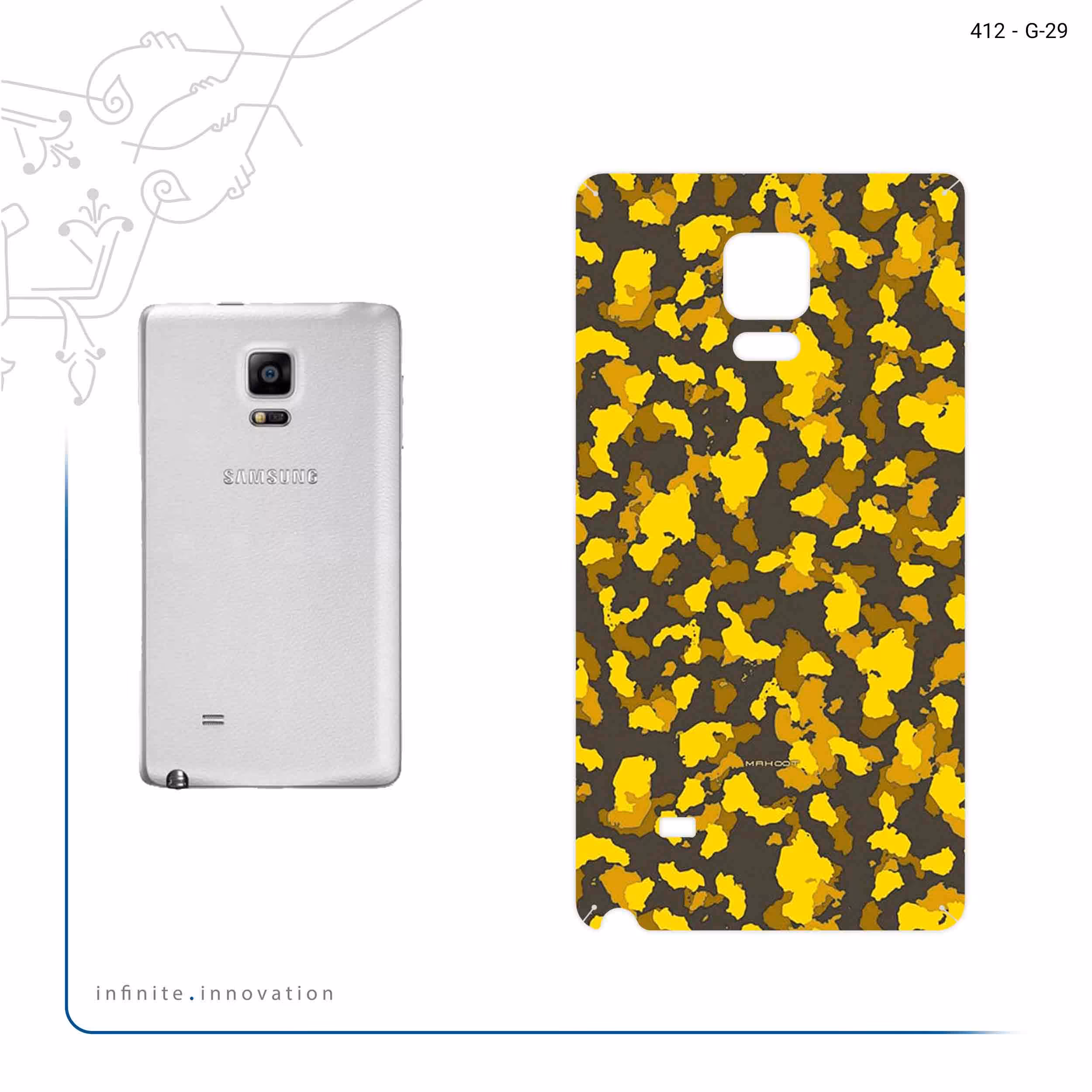 برچسب پوششی ماهوت مدل Yellow Infantry Army مناسب برای گوشی موبایل سامسونگ Galaxy Note Edge