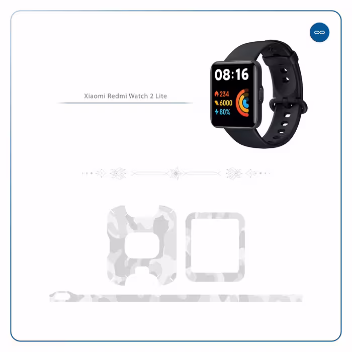 برچسب ماهوت طرح Army_Snow مناسب برای ساعت هوشمند شیائومی Redmi Watch 2 Lite