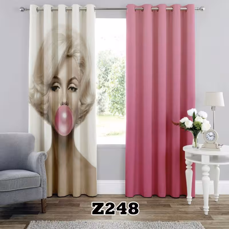 پرده سه بعدی طرح چهره