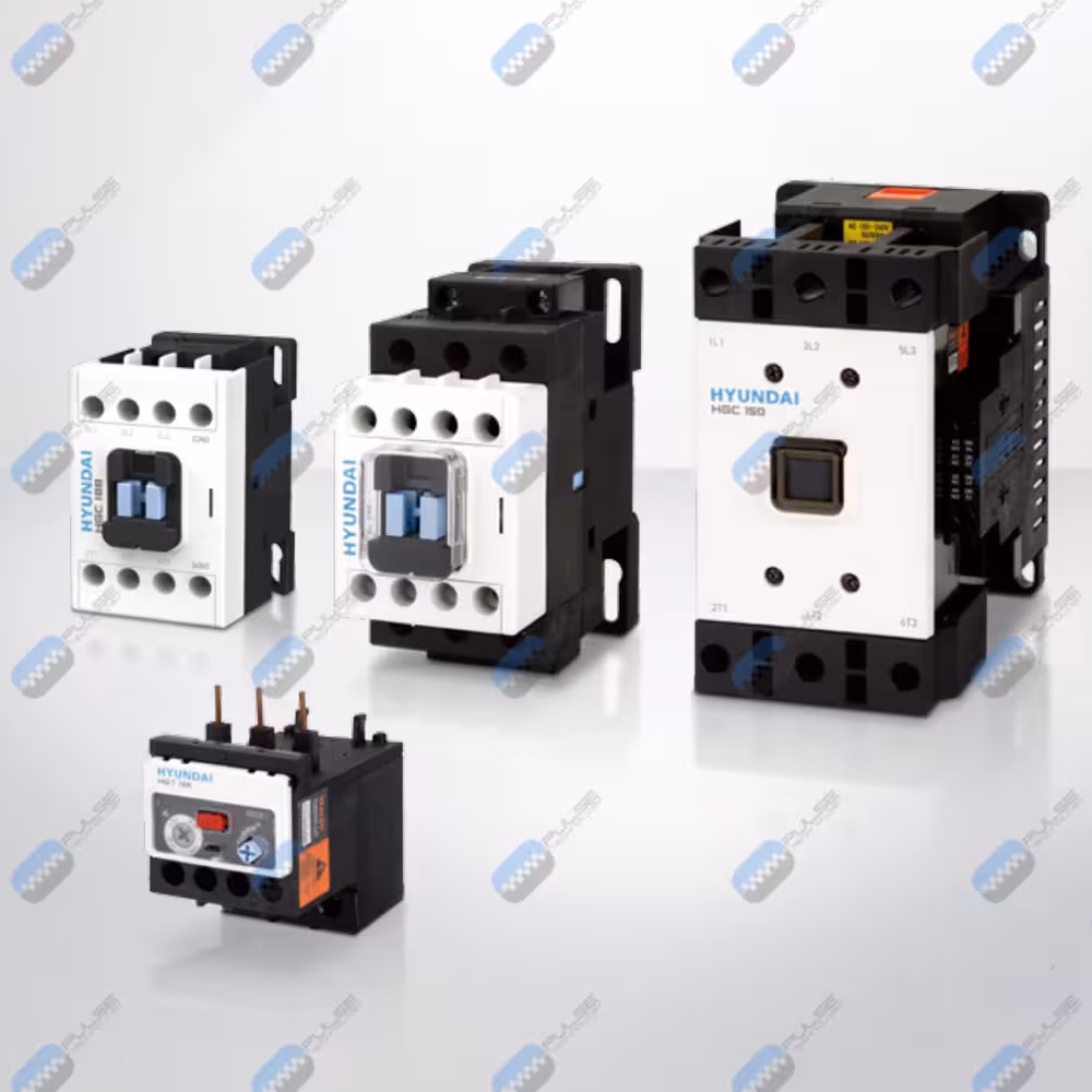 کنتاکتور 22 آمپر 11KW هیوندای سری HGC_بوبین 220V AC_تعداد کنتاکت کمکی 1NO