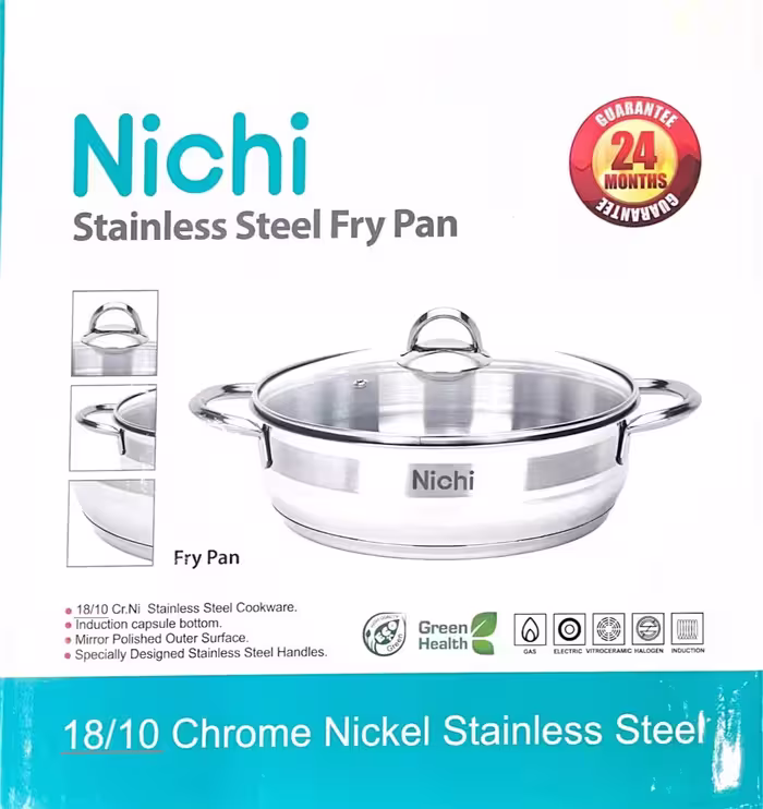 تابه تک استیل سایز 24 دودسته نیچی Nichi