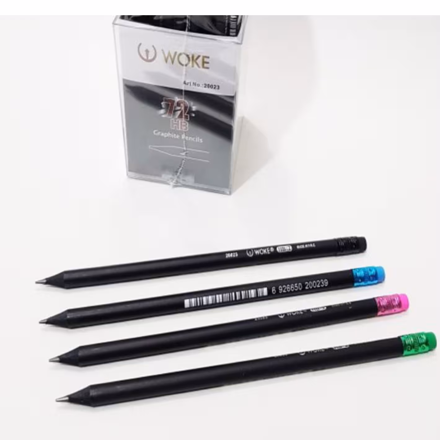 مداد مشکی ووک پاکن دار چوب مشکی زغالی 5 عددی