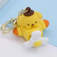 سرکلیدی سیلیکونی سگ در هواپیما زرد 32772