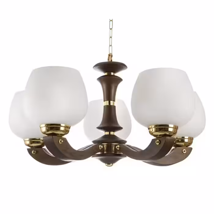 لوستر پردیس مدل بلوط 5 شیشه مات