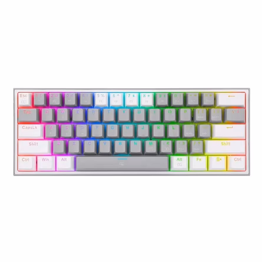 کیبورد ردراگون K617 FIZZ GREY-WHITE BLUE SWITCH