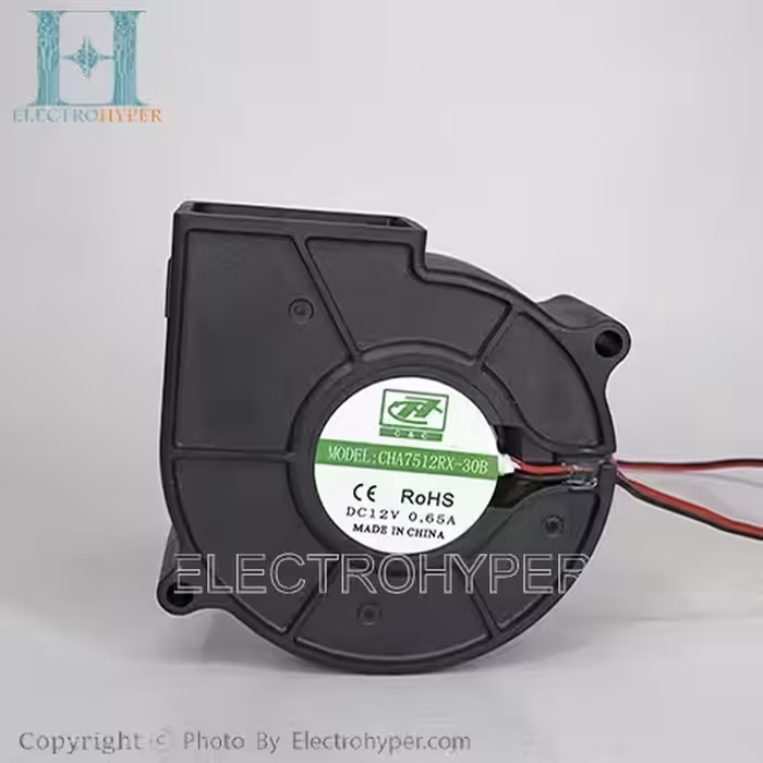 فن حلزونی دو سیم 12V DC