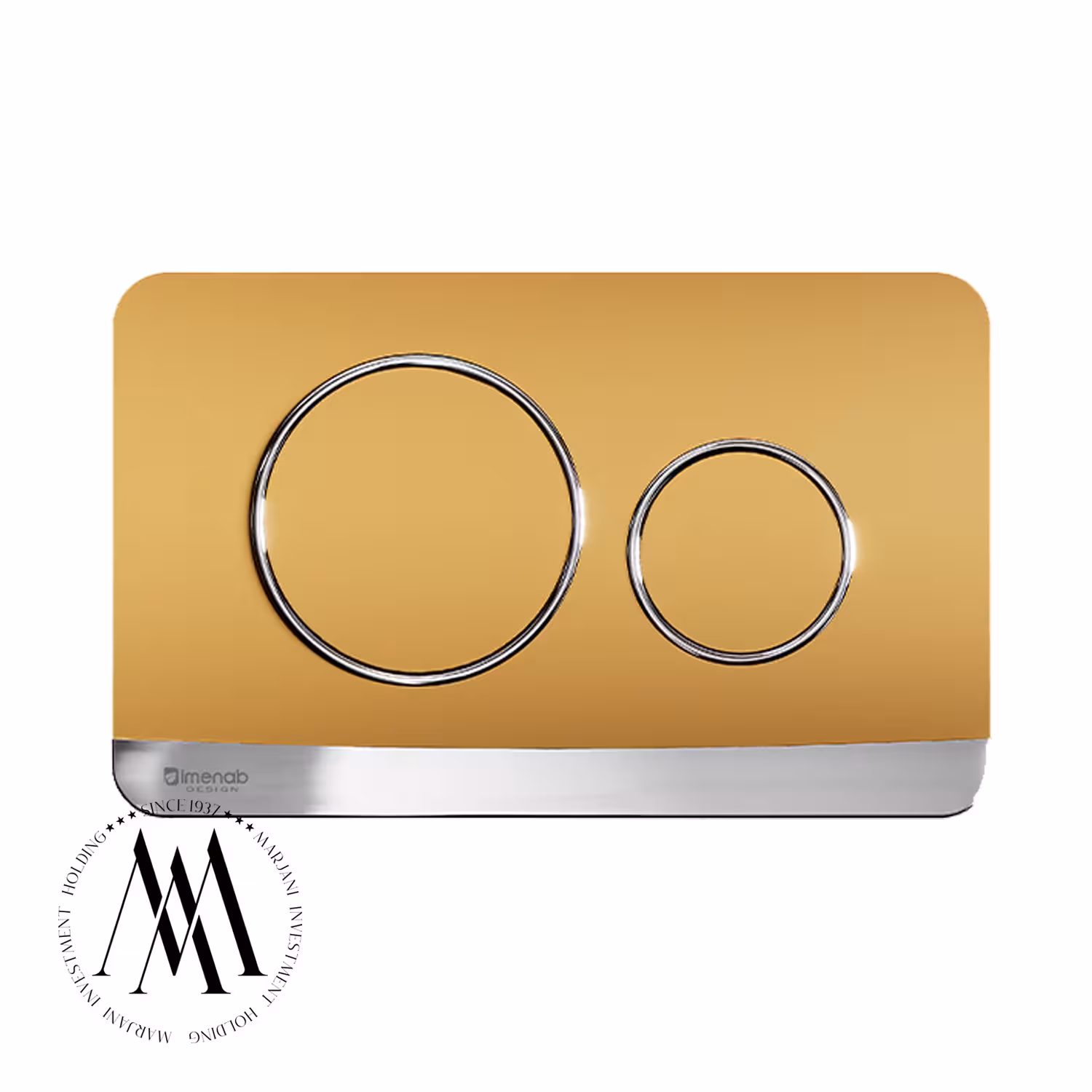 کلید فلاش تانک توکار ایمن آب_مدل پلنت _(طلا کروم)