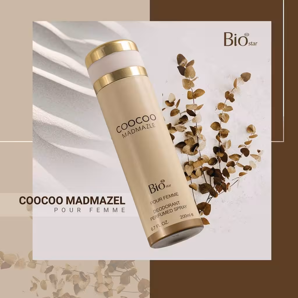اسپری بدن بیو استار رایحه کوکو مادمازل Coocoo Madmazle حجم 200 میلی لیتر