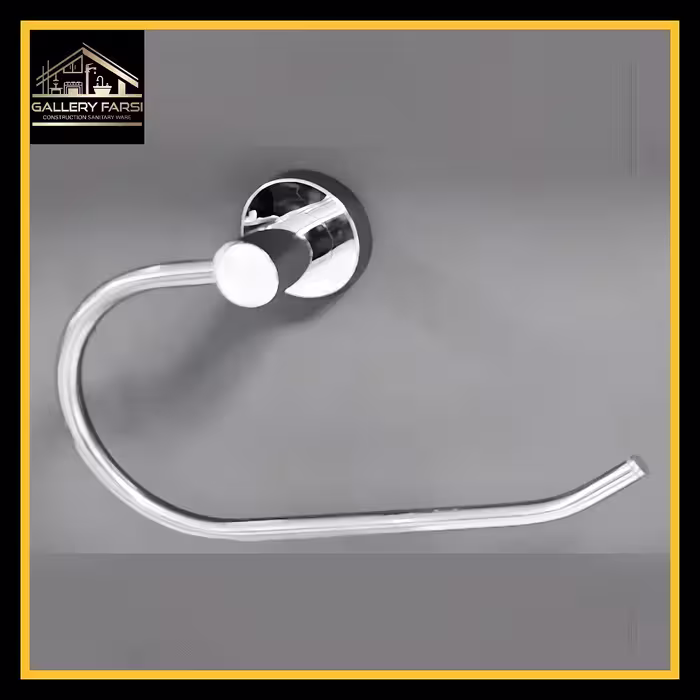 جا حوله ای دیواری جی کد002کروم براق (استیل304)