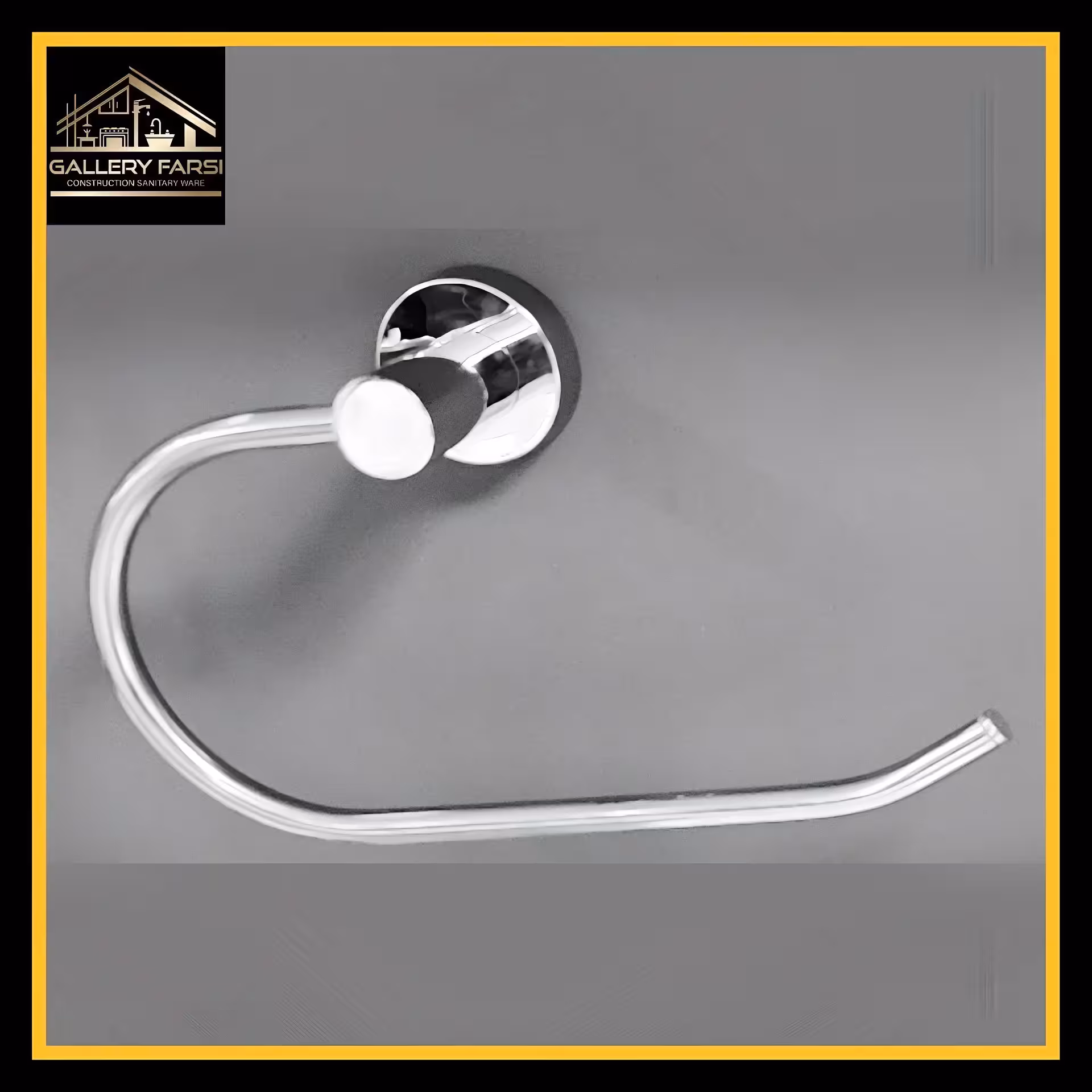 جا حوله ای دیواری جی کد002کروم براق (استیل304)
