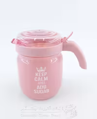 ظرف مربا با قاشق هروین صورتی کد 280092