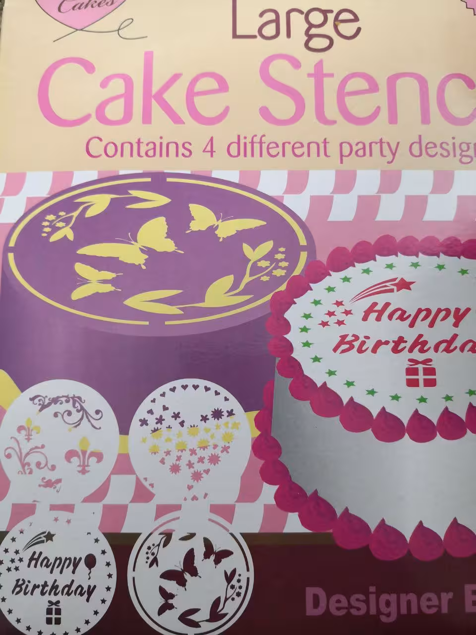 شابلون 4 عددی خارجی روی کیک