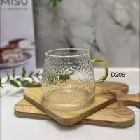 لیوان پیرکس دسته طلایی طرح برفی